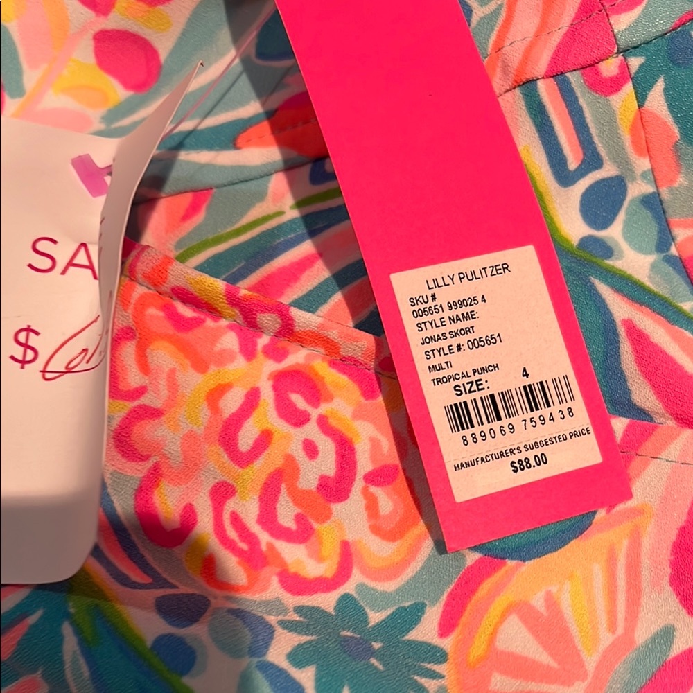 Lilly Pulitzer Mini Skirt - Pink and Blue Floral